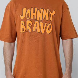 Men's Boxy Fit Johnny Bravo Back Print T-Shirt