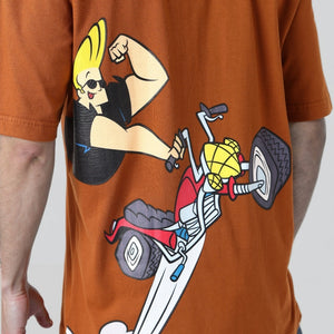 Men's Boxy Fit Johnny Bravo Back Print T-Shirt