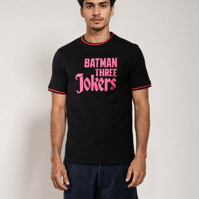 Men's Slim Fit Character Print Crew Neck T-shirt