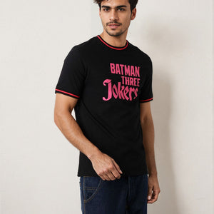 Men's Slim Fit Character Print Crew Neck T-shirt