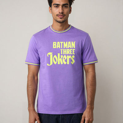 Men's Slim Fit Character Print Crew Neck T-shirt