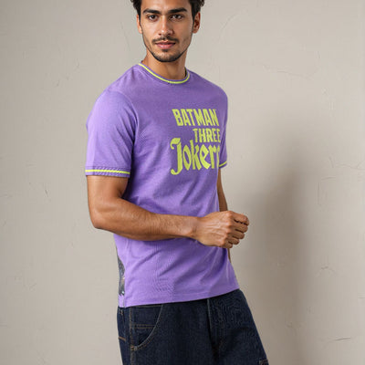 Men's Slim Fit Character Print Crew Neck T-shirt