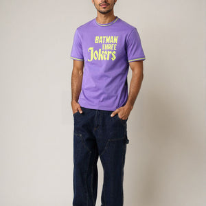 Men's Slim Fit Character Print Crew Neck T-shirt