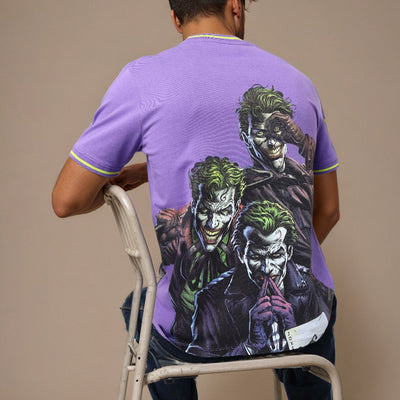 Men's Slim Fit Character Print Crew Neck T-shirt