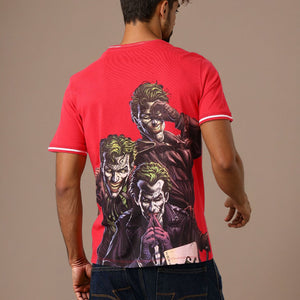 Men's Slim Fit Character Print Crew Neck T-shirt