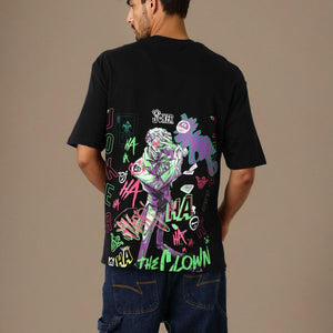 Men's Boxy Fit Joker Back Print T-shirt