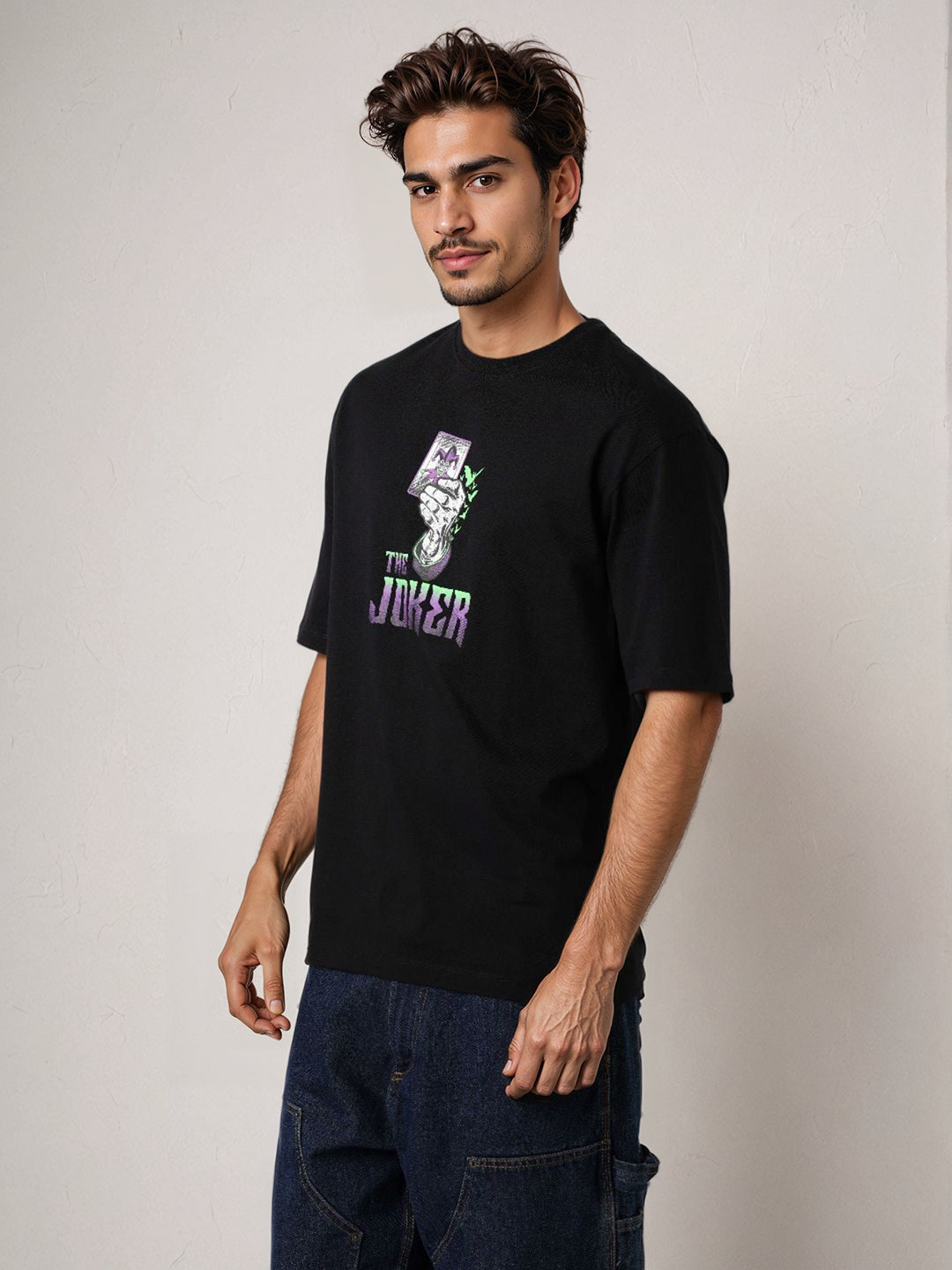 Men's Boxy Fit Joker Back Print T-shirt