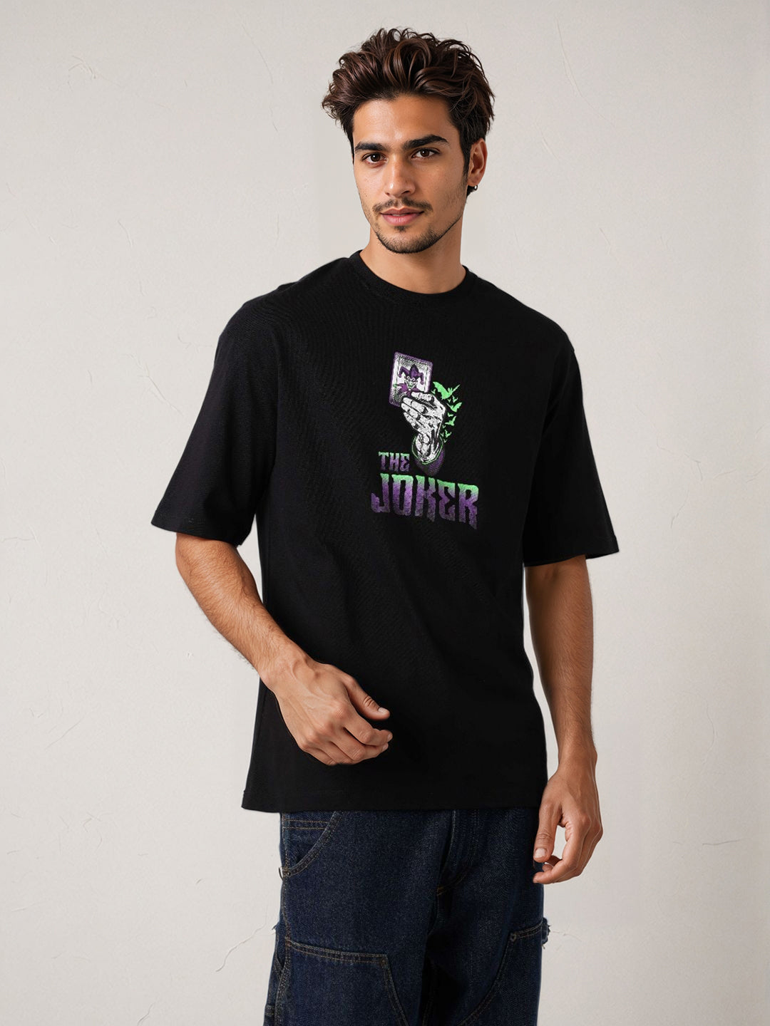 Men's Boxy Fit Joker Back Print T-shirt