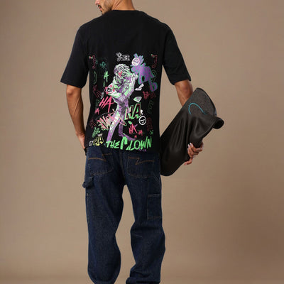 Men's Boxy Fit Joker Back Print T-shirt