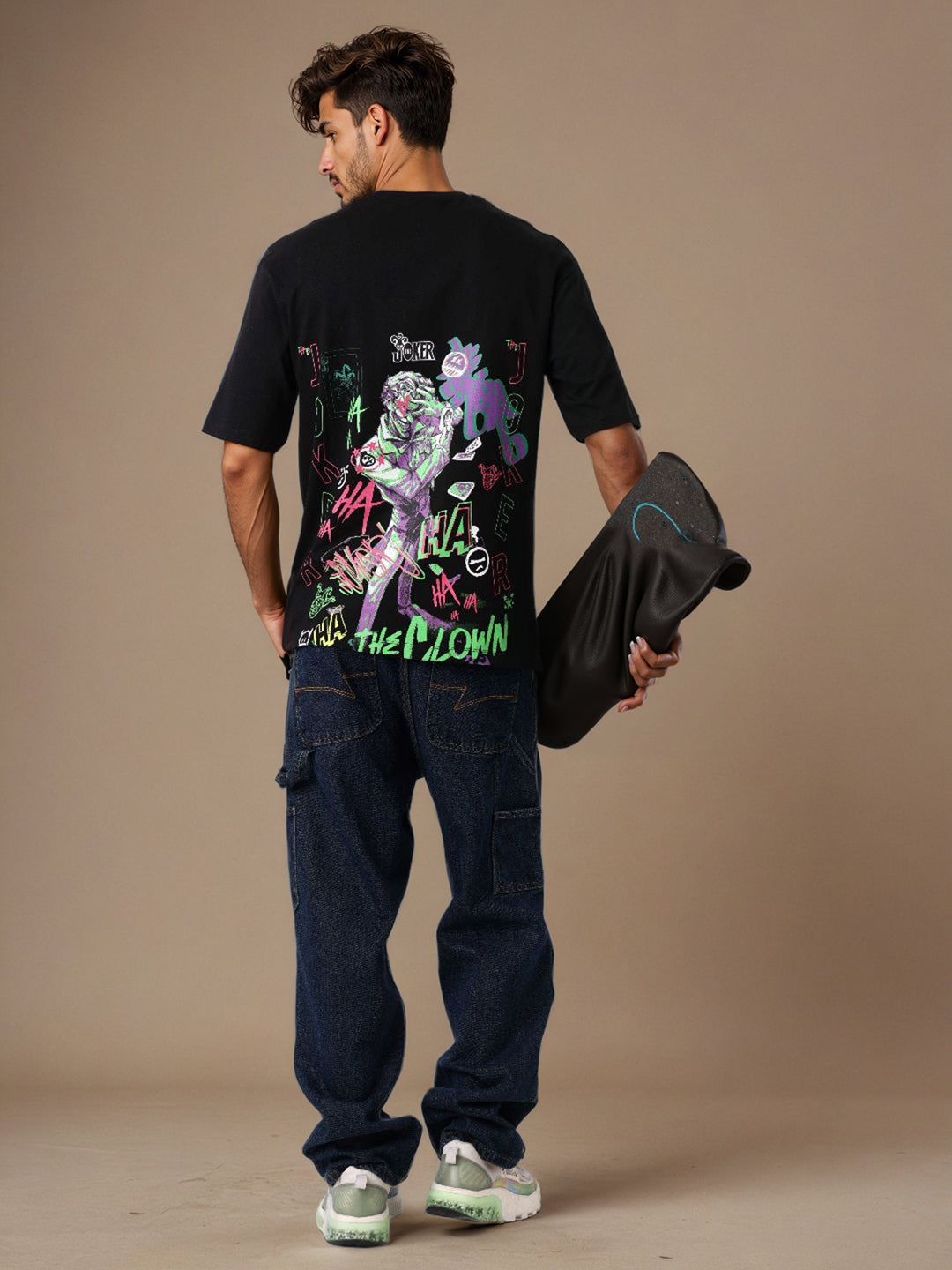 Men's Boxy Fit Joker Back Print T-shirt