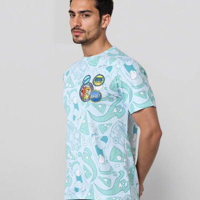 Men's Slim Fit Scooby-Doo Print T-Shirt