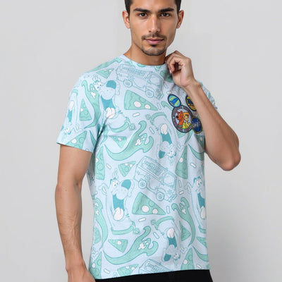 Men's Slim Fit Scooby-Doo Print T-Shirt
