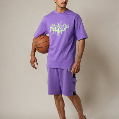 Men's Superman Printed Oversized Fit Shorts