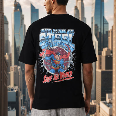 Men's Slim Fit Character Print Crew Neck T-shirt
