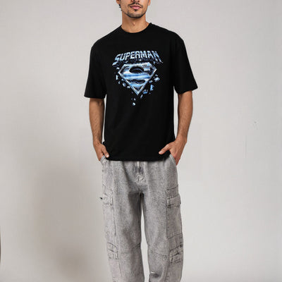 Men's Slim Fit Character Print Crew Neck T-shirt