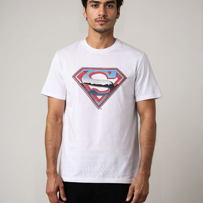 Men's Superman Printed Slim Fit T-shirt