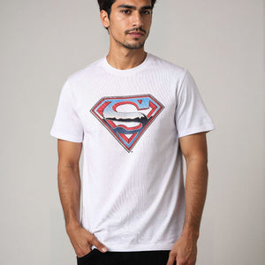 Men's Superman Printed Slim Fit T-shirt