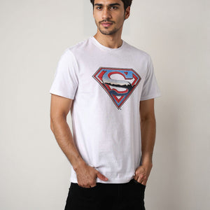 Men's Superman Printed Slim Fit T-shirt