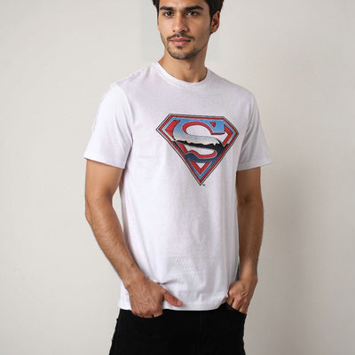 Men's Superman Printed Slim Fit T-shirt