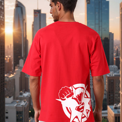 Men's Superman Back Printed Boxy Fit T-shirt