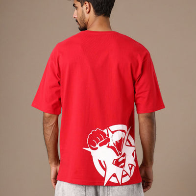 Men's Superman Back Printed Boxy Fit T-shirt