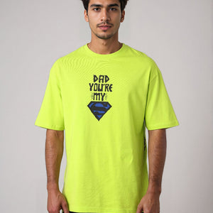 Men's Superman Back Printed Boxy Fit T-shirt