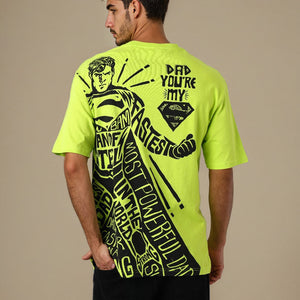 Men's Superman Back Printed Boxy Fit T-shirt