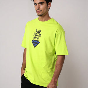 Men's Superman Back Printed Boxy Fit T-shirt