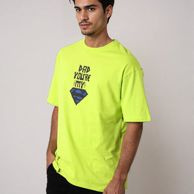 Men's Superman Back Printed Boxy Fit T-shirt