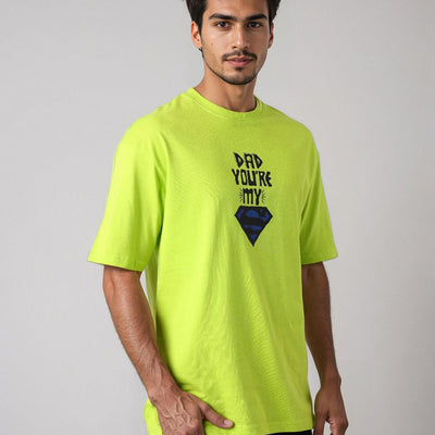 Men's Superman Back Printed Boxy Fit T-shirt