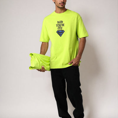 Men's Superman Back Printed Boxy Fit T-shirt