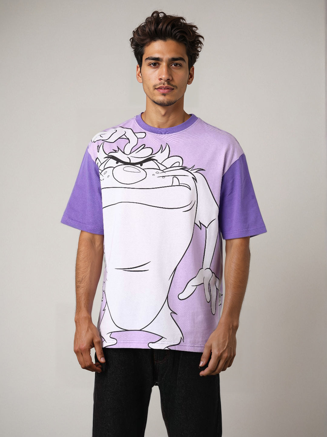 Men's Looney Tunes Back Printed Boxy Fit Tshirt