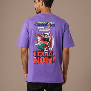 Men's Looney Tunes Back Printed Boxy Fit Tshirt