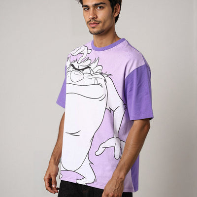 Men's Looney Tunes Back Printed Boxy Fit Tshirt