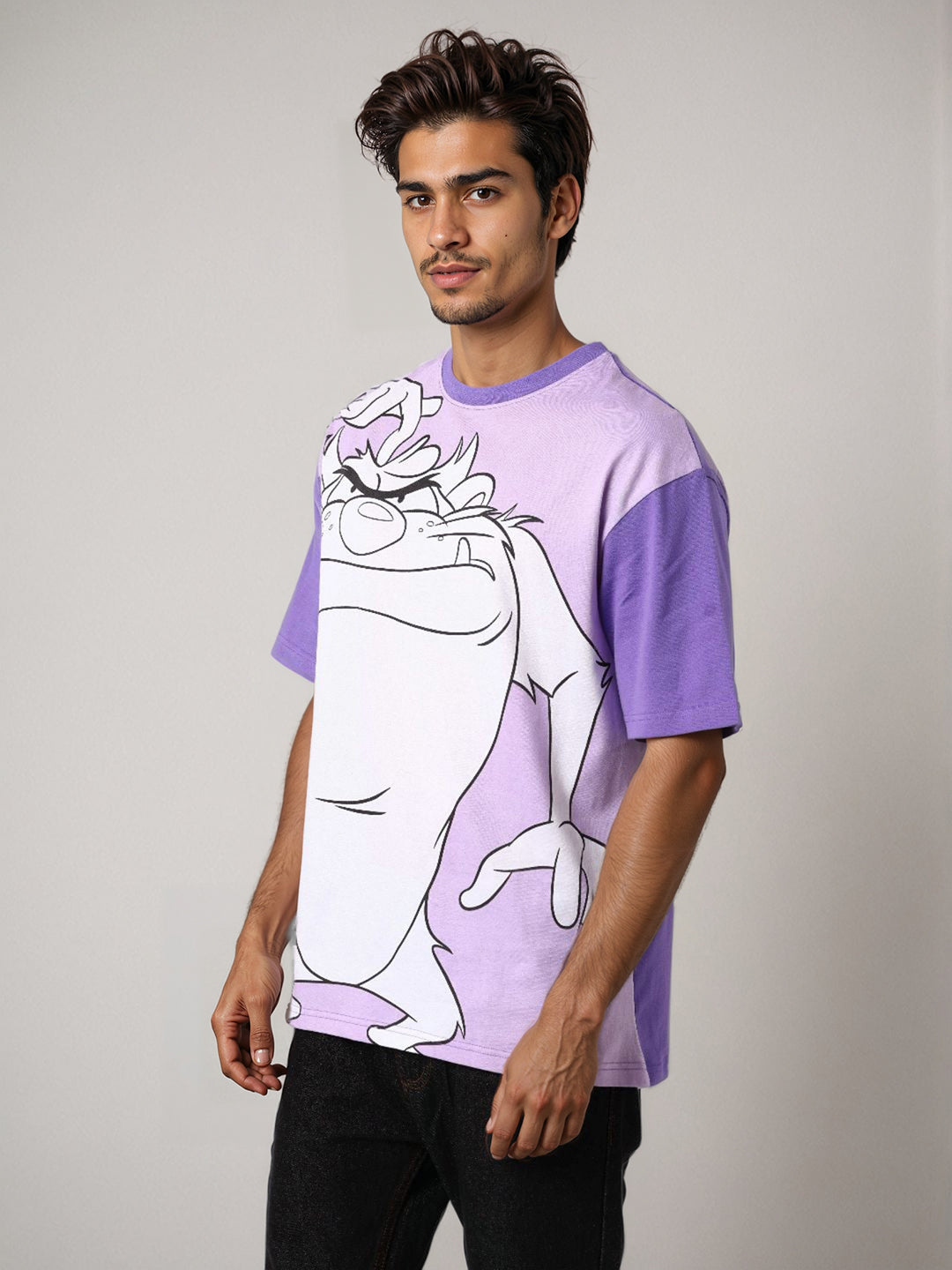 Men's Looney Tunes Back Printed Boxy Fit Tshirt