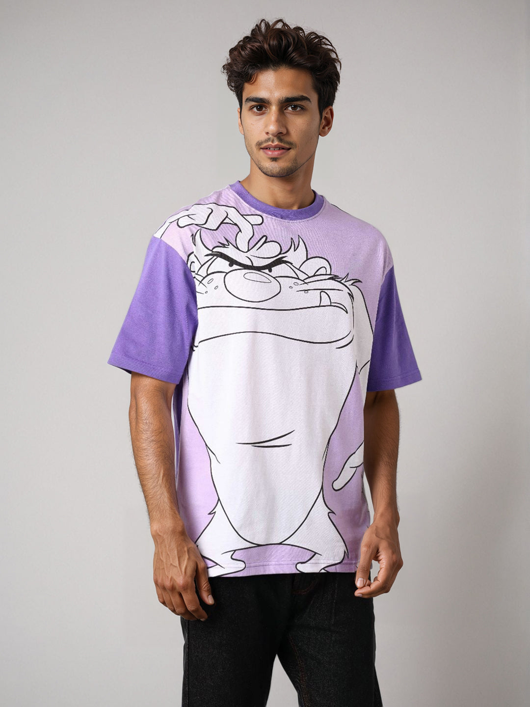 Men's Looney Tunes Back Printed Boxy Fit Tshirt