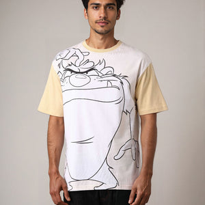 Men's Looney Tunes Back Printed Boxy Fit T-shirt