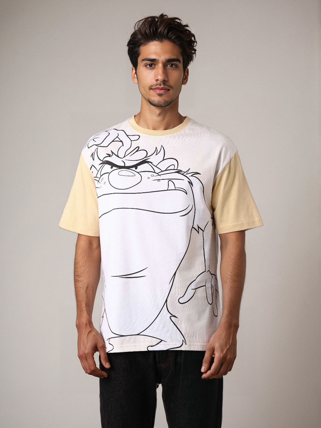 Men's Looney Tunes Back Printed Boxy Fit T-shirt