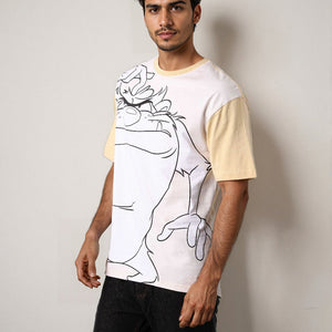 Men's Looney Tunes Back Printed Boxy Fit T-shirt