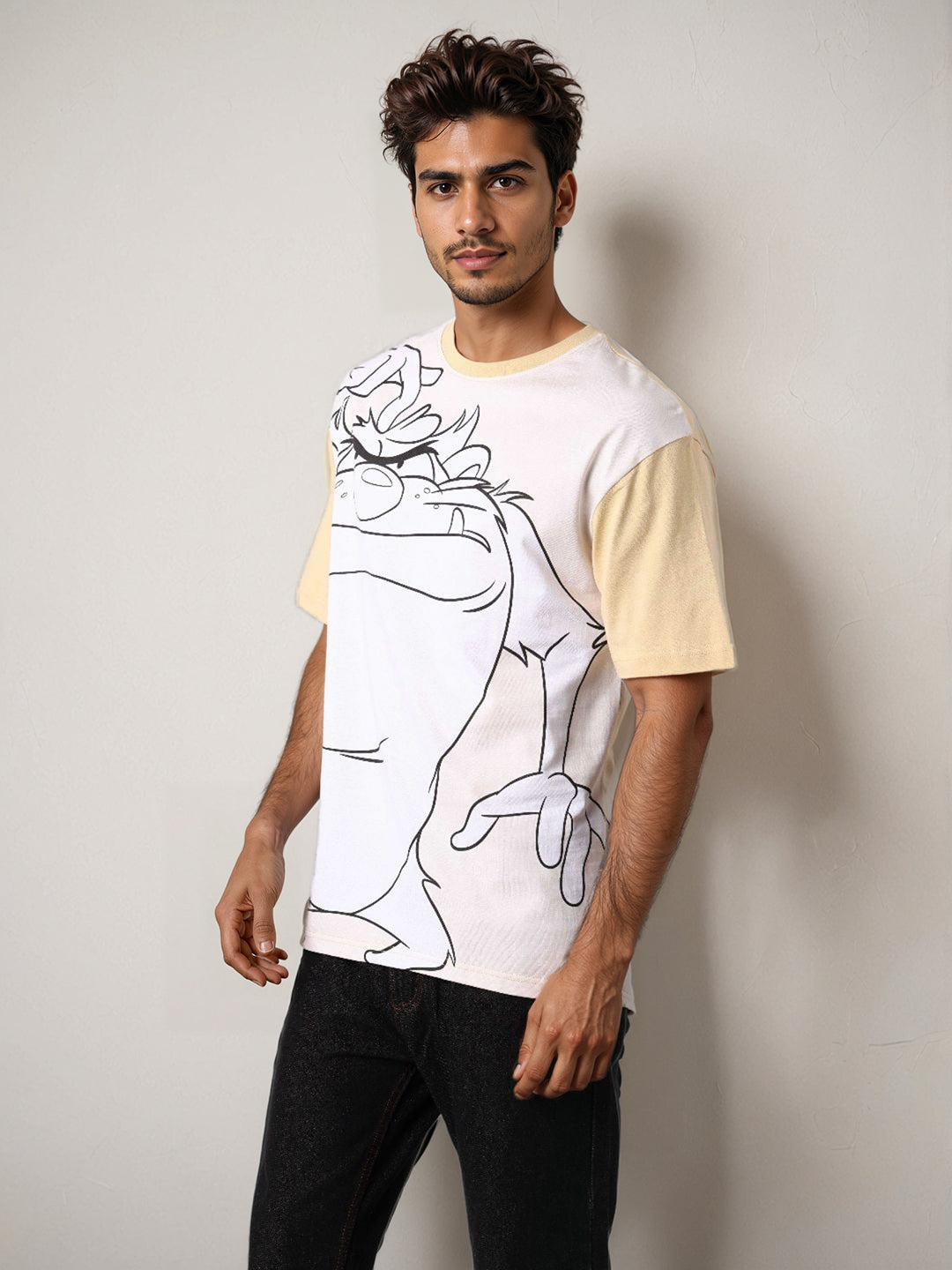 Men's Looney Tunes Back Printed Boxy Fit T-shirt