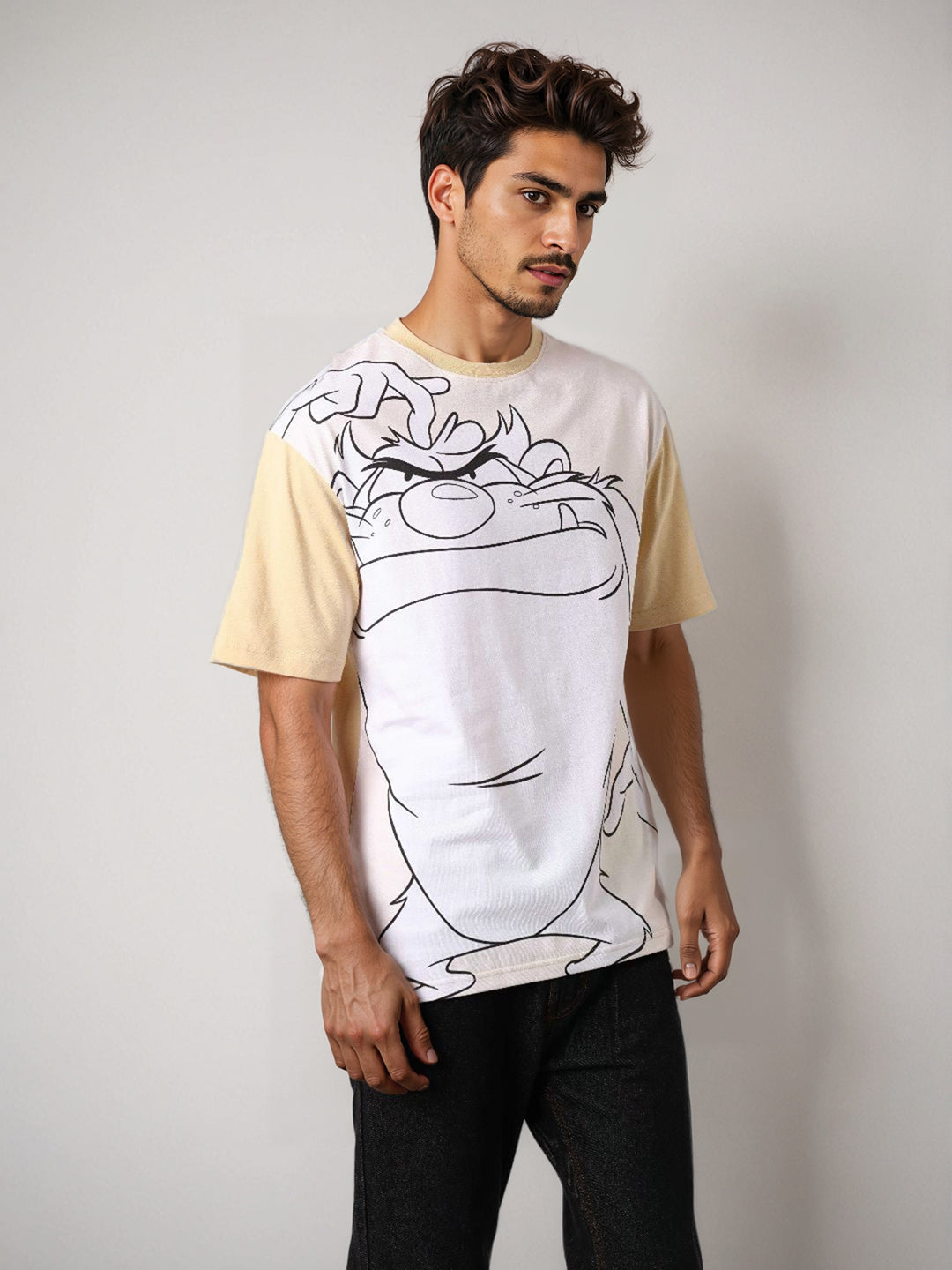 Men's Looney Tunes Back Printed Boxy Fit T-shirt
