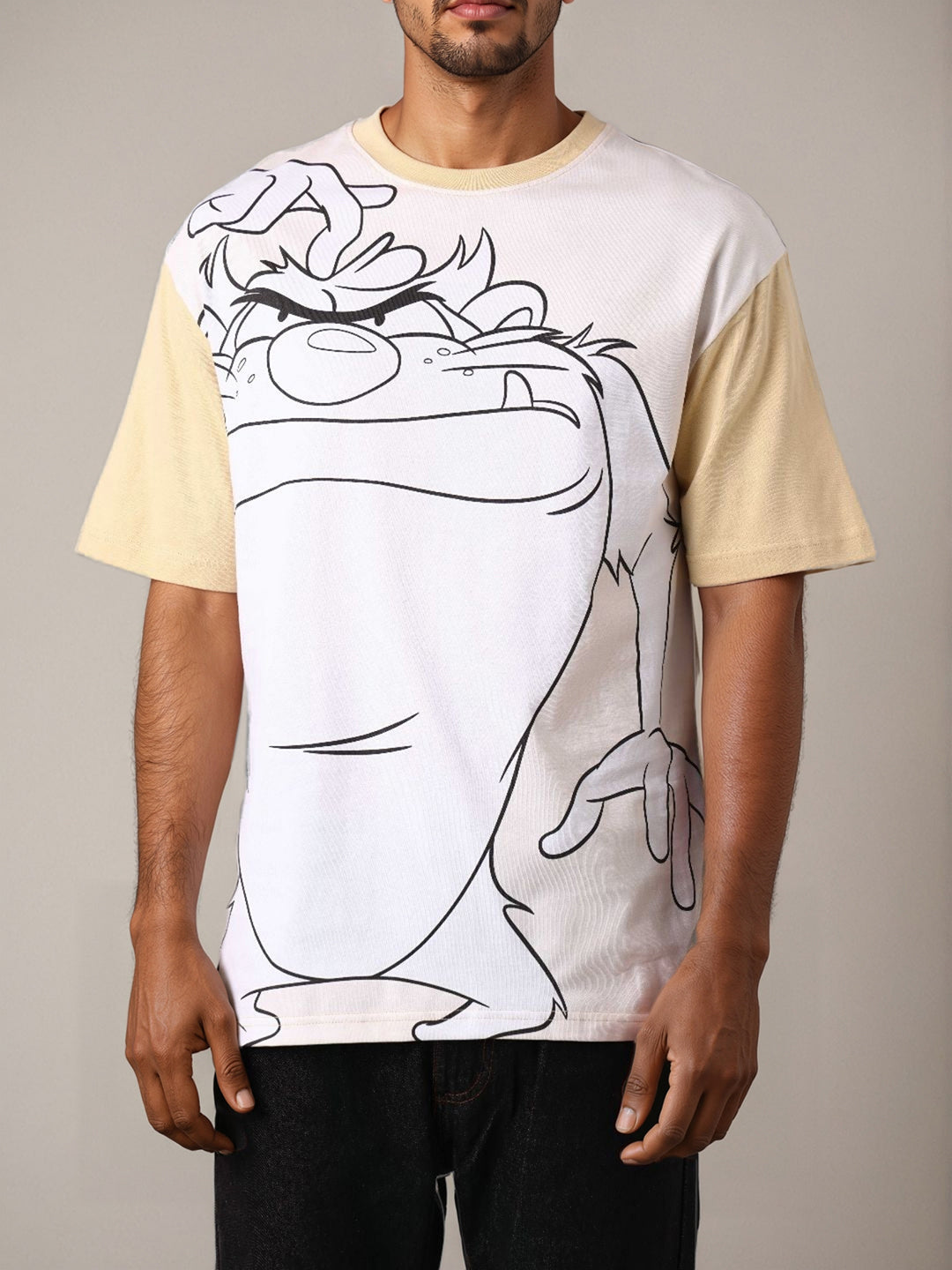 Men's Looney Tunes Back Printed Boxy Fit T-shirt