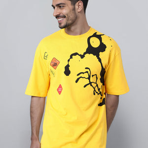 Men's Boxy Fit Looney Tunes Print T-Shirt
