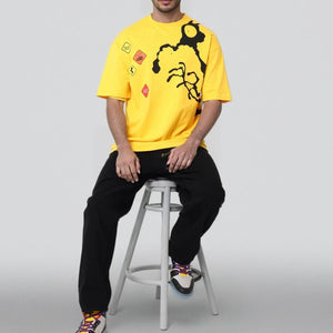 Men's Boxy Fit Looney Tunes Print T-Shirt