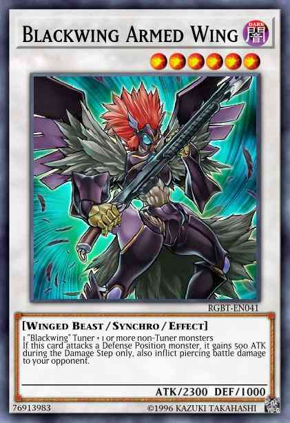 Blackwing Armed Wing - PGLD-EN078 - Gold Rare - 1st Edition