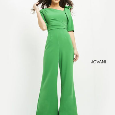 Jovani 04284 High Low Neckline Long Formal Jumpsuit