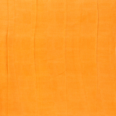Orange Handwoven Banarasi Georgette Silk Saree With Dotted Motifs