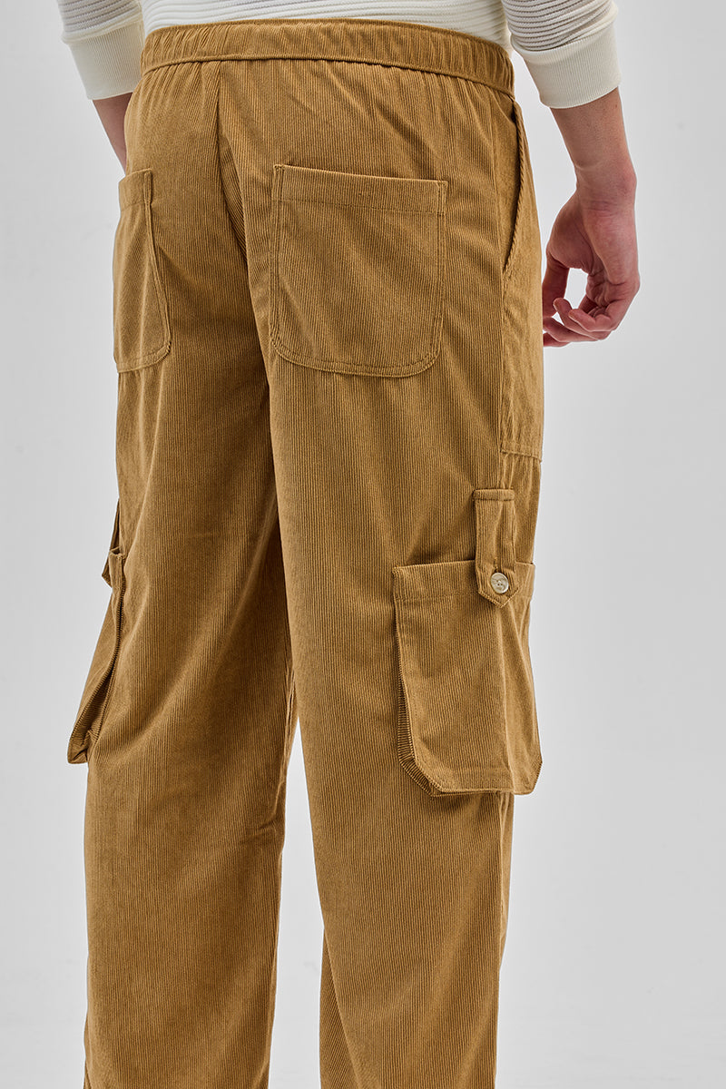 Light Brown Baggy Fit Cargo Pants