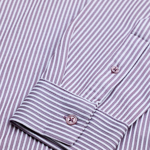 Lavender Stripes Slim Fit Stretch Shirt