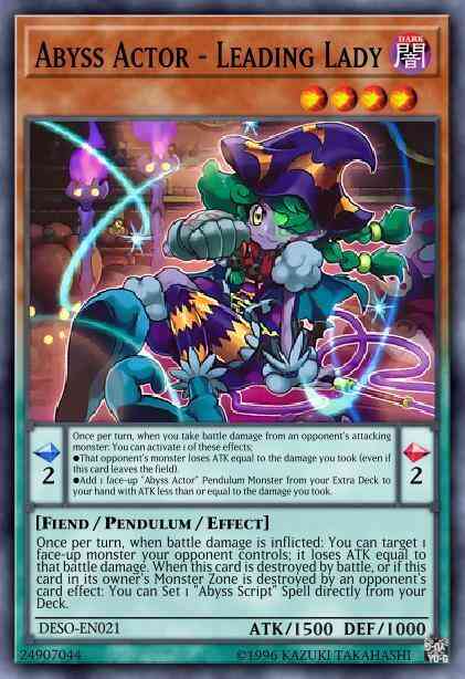 Abyss Actor - Leading Lady - DESO-EN021 - Secret Rare - 1st Edition